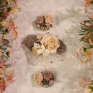 Embellished Brooch & Clip-On Earrings Set